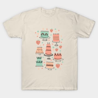 Retro Birthday Cakes T-Shirt